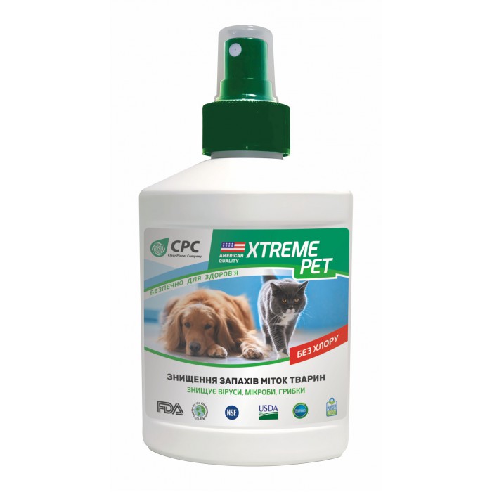 Xtreme Pet.  Засіб для знищення запахів і міток тварин 0,250 л